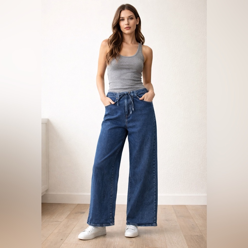 Sam Edelman Blue Wide Leg Jeans Size 27